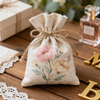 Durable Custom Logo Printed Organic Cotton Drawstring Packaging Bag Jewelry Canvas Drawstring Bag Cotton Dust Bag