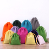 Hot Sale 7*9cm Velvet Cosmetic Earring Pouch Custom Printing Ribbon Strings Gift Candle Perfume Jewelry Velvet Pouch