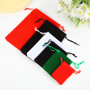Drawstring Velvet Bag for Jewelry Glasses Headphones Comb & Cosmetic Packaging Customizable Wholesale Printed Logo