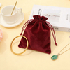 Wholesale Velvet Drawstring Bag Jewelry Drawstring Pouch Custom Velvet Jewelry Packaging Pouch with logo