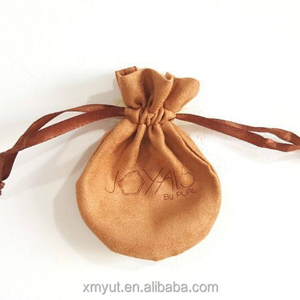 Custom Suede Drawstring Bag/suede Jewelry Pouch