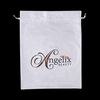 Custom Weave Private Label Drawstring Bundles Silk Packaging Satin Hair Bag Gift Screen Jewelry Pouch with logo