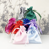 Wholesale Customized Logo Velvet Satin Drawstring Gift Pouch 5*7cm 8*10cm Sizes 11 Colors Jute Organza Jewelry Packaging