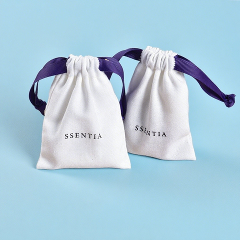 Custom Drawstring Cotton Bags for Underwear Shoes Candy Coffee Food Shopping Promotion Dust Packaging Textile Jewelry Pouch