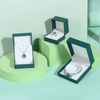 Wholesale Luxury White PU Leather Small Travel Jewelry Box Luxury Gift Packaging for Ring and Necklace Storage Case