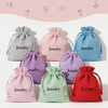 Custom Luxury Dust-proof Cotton Bag Eco-friendly Cotton Canvas Jewelry Packaging Pouches with Logo for Promotion