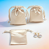 Custom Luxury Silk Satin Dust Bag Shoe Hats Handbag Packaging Gift Storage Bags Drawstring Pouch for Jewelry
