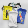 Custom Logo Microfiber Sunglasses Pouch Glasses Wiping Cleaning Cloth Set Wholesale Soft Eyeglasses Drawstring Bag