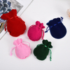 Recyclable Velvet Drawstring Bag Jewelry & Toy Storage Small Gourd Storage Bag Necklaces Jewelry Velvet Packaging