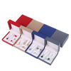 Wholesale Hot Sale Brushed Leather Paper Jewelry Box Set Velvet Ring Necklace Earrings Storage Box Elegant Packaging for Jewelry