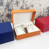 Custom Logo Velvet Plastic Paper Cardboard Packaging Flip Watch Box Gift Bracelet Jewelry Box Watch Display Packaging