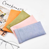 Women's Sunglass Case with Metal Spring Closure Portable Eyeglasses Pouch Squeeze Durable PU Leather Material Glasses Storage