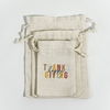 Custom Printed Biodegradable Linen & Cotton Jute Bag Reusable Drawstring Pouch for Jewelry Soap & Gift Packaging