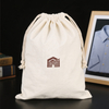 Big Cotton Canvas and Twill Bag for Real Estate Gift A4 Album or Shirt Packaging Custom Cotton Drawstring Tote Pouch