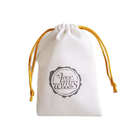 Jewelry & Watch & Eyewear Recyclable Screen Printing,hot Stamping Velvet Bag Drawstring Gift Bag Jewellery Pouch with logo