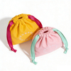 Recyclable Custom Logo Cotton Twill Drawstring Packaging Bag High End Gift Jewelry Pouch Soft Perfume Dust Bag