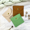 Custom Logo Print Luxury Small Drawstring Bag Flannel Suede Jewelry Packaging Necklace Bracelet Gift Package Pouch Bag