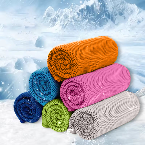 Custom Printed Gym Sports Cool Towel Quick Dry and Cooling Custom Cooling Microfiber Ice Towel Fan Support Towel