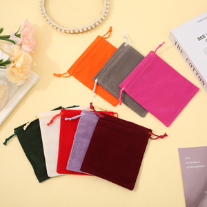 Multi-Color Luxury Soft Velvet Drawstring Pouch Bulk Custom Logo for Jewelry Storage Gift Wedding Christmas Velvet Jewelry Bag