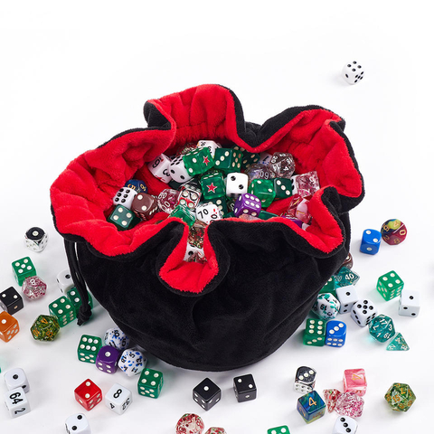 Customized Velvet Multi-Purpose Crystal Square Dice Storage Bag Number Chess and Card Game Toy Dice Storage Bag