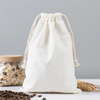 Large Eco Friendly White Cotton Muslin Bag for Food Packaging Raw Cotton Pouch for Coffee Beans or Granola