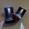 Led Black Lacquer logo Silk Screen Luxury Jewellery Boxwith Lights Led Jewellery Package Custom Ring Boxes Jewelry Box