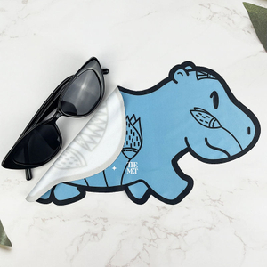 Custom Logo Design Microfiber Hippo Glasses Cleaning Cloth Soft Microfiber Camera Screen Eyeglass Optical Lens Sunglasses Cloth