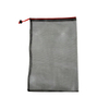 Durable Black Small Polyester Mesh Pouch Bag with logo Label