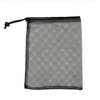 Durable Black Small Polyester Mesh Pouch Bag with logo Label