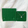 Custom Button logo Printed Small Envelope Flap Bag Luxury Suede Necklace Jewelry Collection Bag