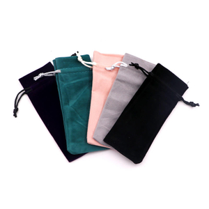 Customizable Printed Velvet Packaging Bags for Lipstick Combs Jewelry Drawstring Closure-Recyclable Velvet Bag