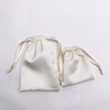 Premium Satin Bags Polyester Custom Drawstring Pouch Jewelry Packaging Gift Elegant Smooth Soft Beauty Favor Reusable