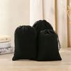 Recyclable Natural Cotton Velvet Pouch Bags for Jewelry Wedding & Party Favors Candy Gifts Custom Velvet Drawstring Bag