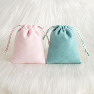 Wholesale Recyclable Velvet Suede Perfume Bag Reusable Drawstring Pouch High End Luxury Jewelry Customizable Gift Bags