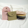 Custom Logo Microfiber Envelope Button Bag Necklace Pendant Ring Bracelet Storage Bag Microfiber Jewelry Packaging Pouch