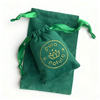 Luxury logo Printed Jewelry Packaging Bag Velvet Drawstring Pouch Personalized Printing Small Gift Jewelry Bag