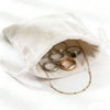 Recyclable Custom Logo Velvet Suede Jewelry Bag High Quality Soft Fabric Jewelry Drawstring Pouch Wholesale