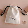 Custom Logo Textile Packaging Cotton Drawstring Bags Cotton Bags Pouch for Shopping Cotton Dust Bags with Different Applications