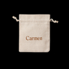 Eco Friendly Custom Logo Reusable Shopping Linen Storage or Christmas Candy Gift Jewelry Pouch with logo