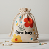 Promotion Custom Logo Printed Gift Organic Canvas Cotton Drawstring Bag Small Drawstring Bag for Jewelry Gift Dust