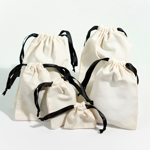 Wholesale Cotton Dust Bag Custom Print Recyclable Fabric Cotton Linen Drawstring Bag Jewelry Candle Perfume Cotton Bag