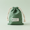 REACH ROHS Recycled Cotton Bag with Cotton Rope Self-Adhesive Label for Custom Plain Cotton Drawstring Pouches