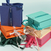 Custom Logo Book Shape Paper Gift Packaging Box Cardboard Material with Ribbon Ring for Earring Jewelry Assorted Color