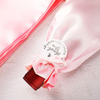 Luxury Pink Soft Grape Wine Silk Gift Jewelry Packaging Pouch Custom Printed Logo Satin Dust Wine Drawstring Bag