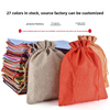 Recyclable Custom Linen Drawstring Bag Ready-Made for Party Wedding Wedding Candy Gift Bag Packaging Cotton Linen Jute Bag