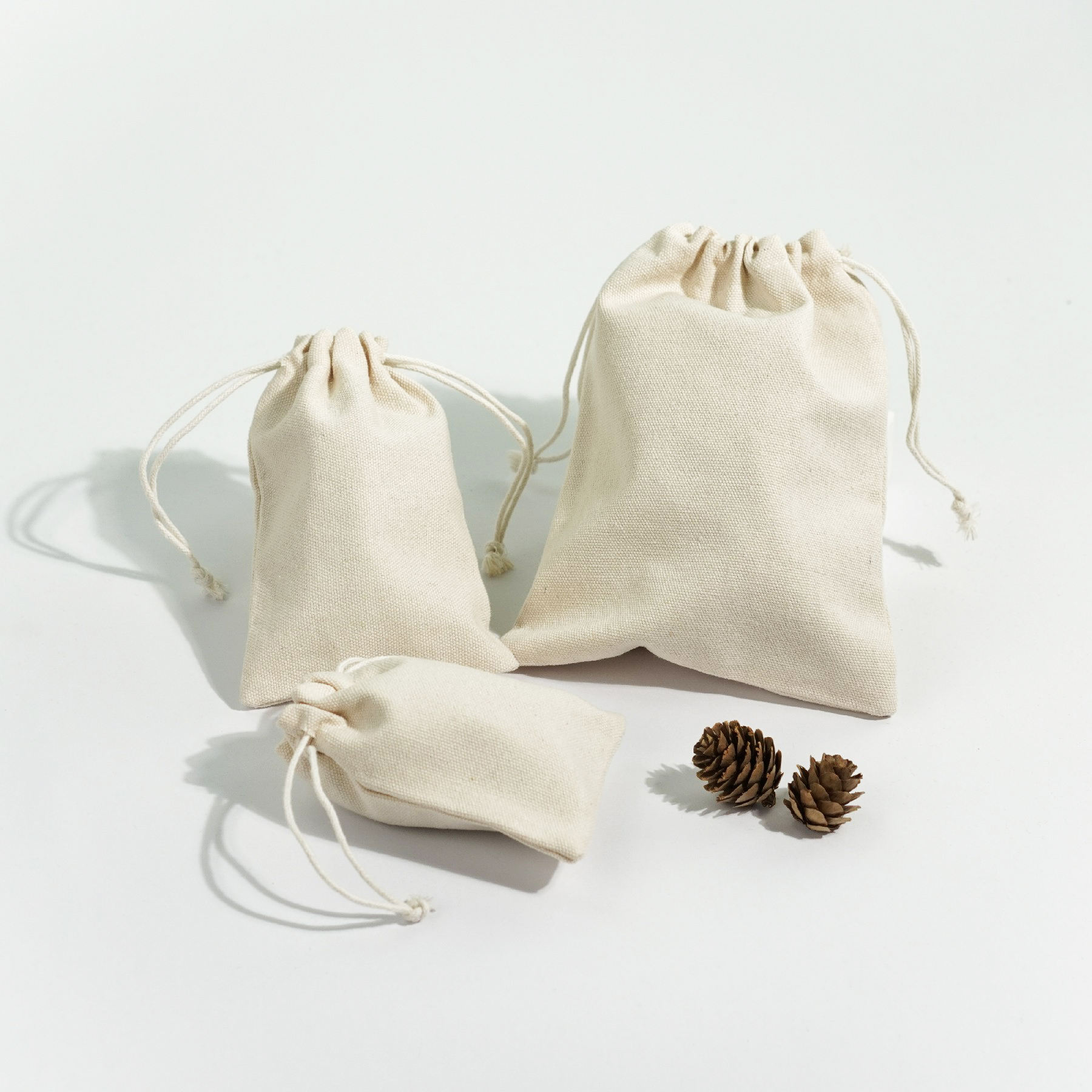 Custom Logo Eco-Friendly Organic Drawstring Dust Bag Reusable Muslin Cotton Pouch Linen Bag Gift Jewelry Packaging Wholesale