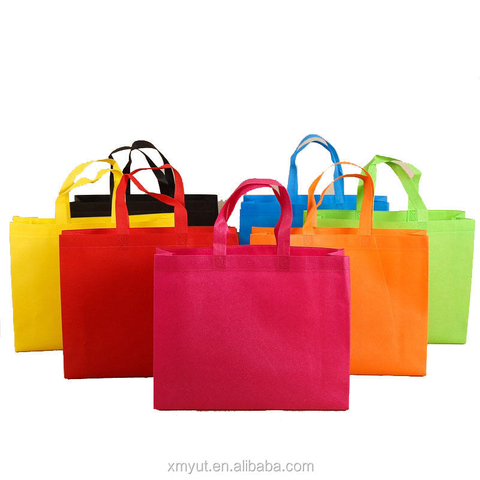 Customized Non Woven Shopping Tote Bag with Long Handle Recyclable and Yu-touch NON-007 Customized Logo
