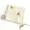 Custom Print Logo Stylish Envelope Packaging Jewelry Necklace Pouch Bag White Envelope Microfiber Jewelry Pouches