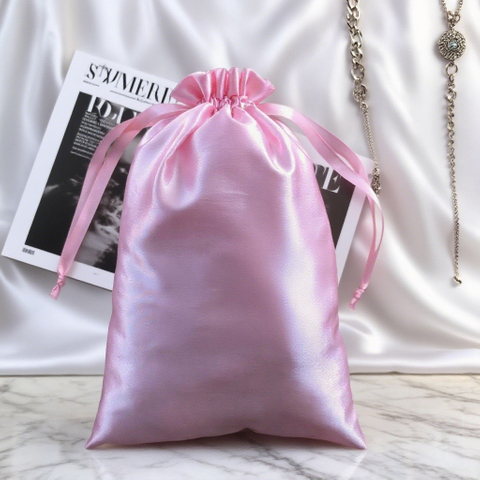 Personalised Drawstring Bag Custom Wholesale Luxury High Quality Satin Dust Packaging Bag for Shoes Purses Handbags