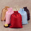 Custom Eco-Friendly Hessian Burlap Drawstring Pouch Candy Gift Bag for Weddings and Parties for Jewelry Packaging
